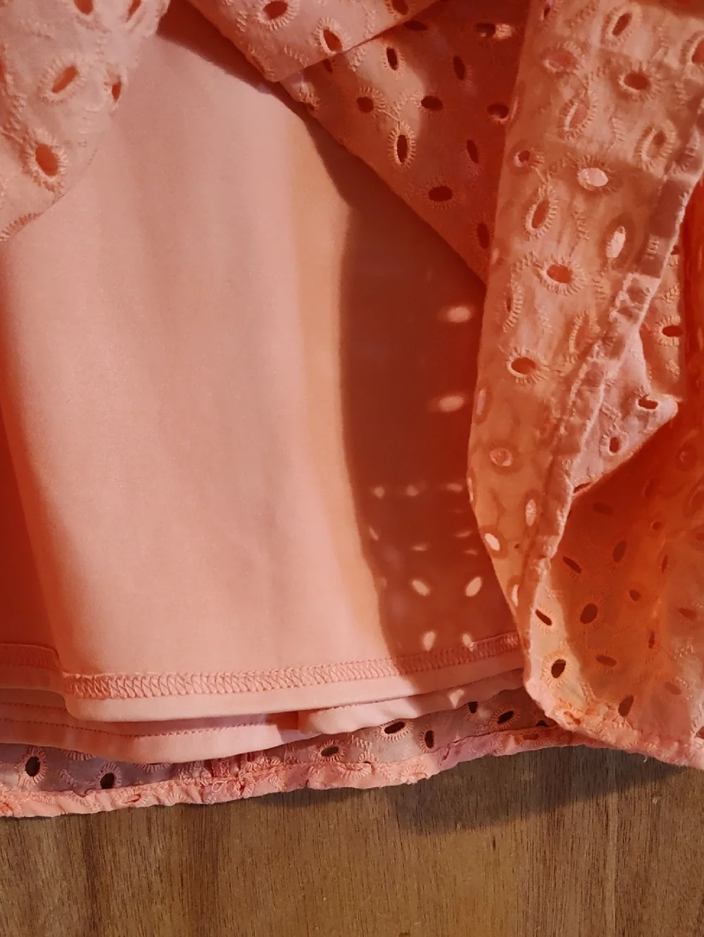 Freestyle Revolution Eyelet Skater Skirt Orange Cotton Pleated Beachy Surfer Lrg
